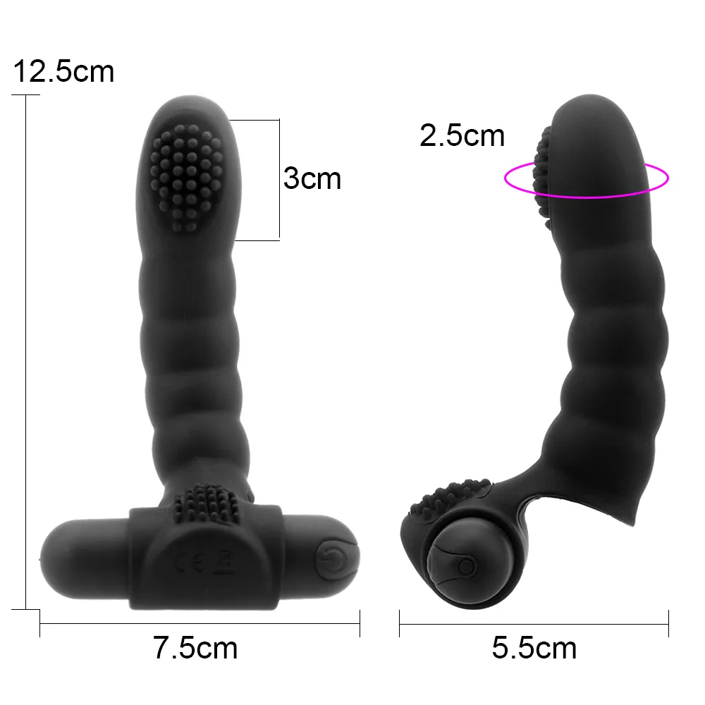 Ватин 10 мощный вибрационный вагинальный массажер вибратор с рукавом на палец женский мастурбатор сексуальные игрушки для женщин стимулятор клитора1785059