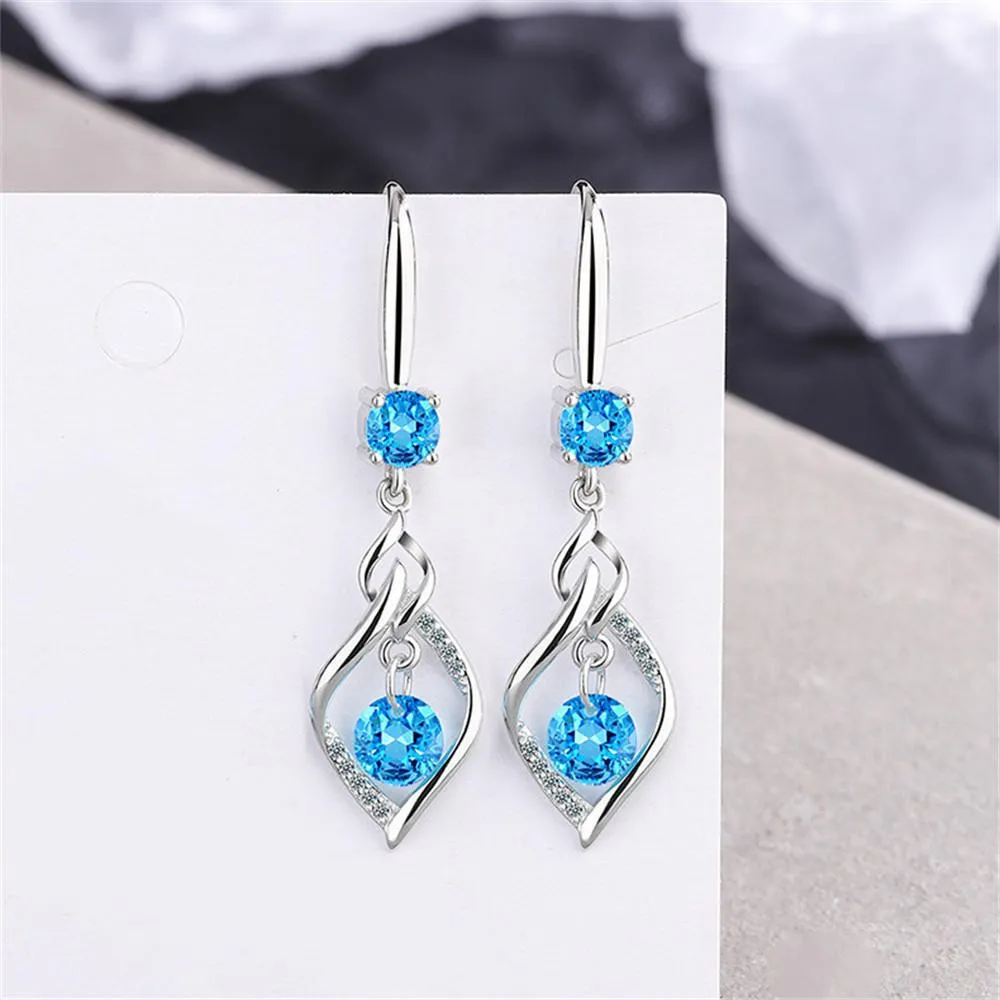 Trendy Drop Earring Women Shining Embellished With Crystals From Swarovski Dangle Earrings Wedding Jewelry Eardrop Party Gift Fashion -X706