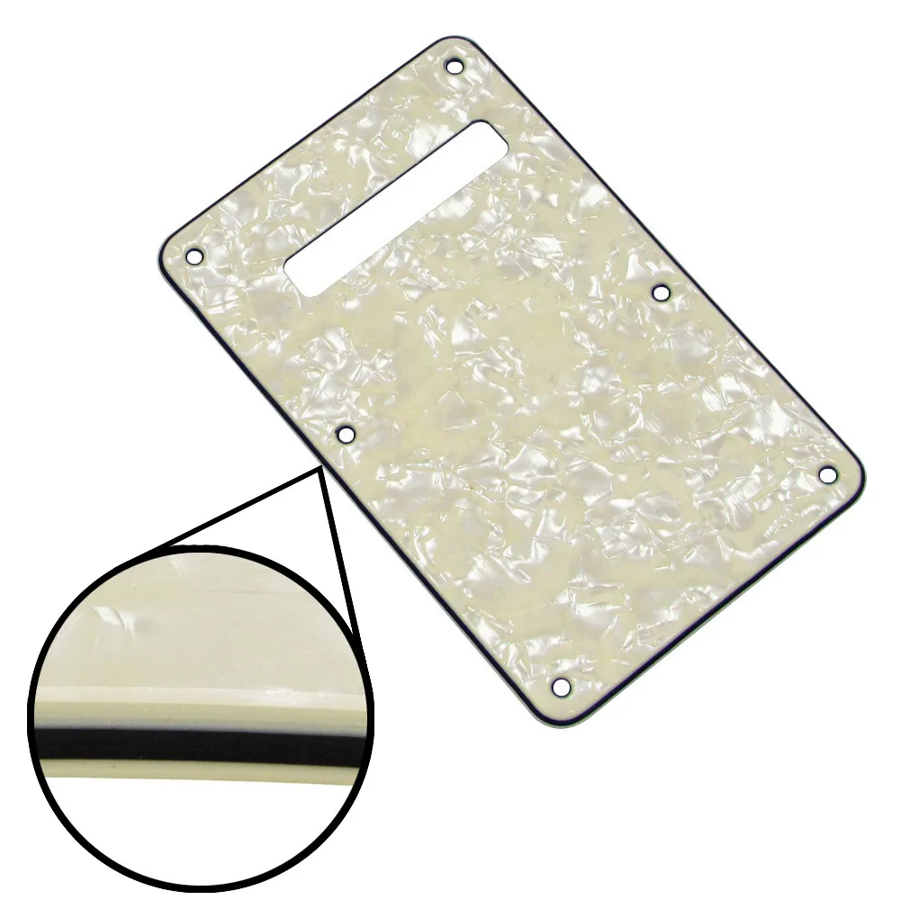 1 zestaw leworęcznych 11 otworów SSS Guitar Pickguard Scratch Plate Back Plaste Back Stuls Dostane perły dla części gitary elektrycznej