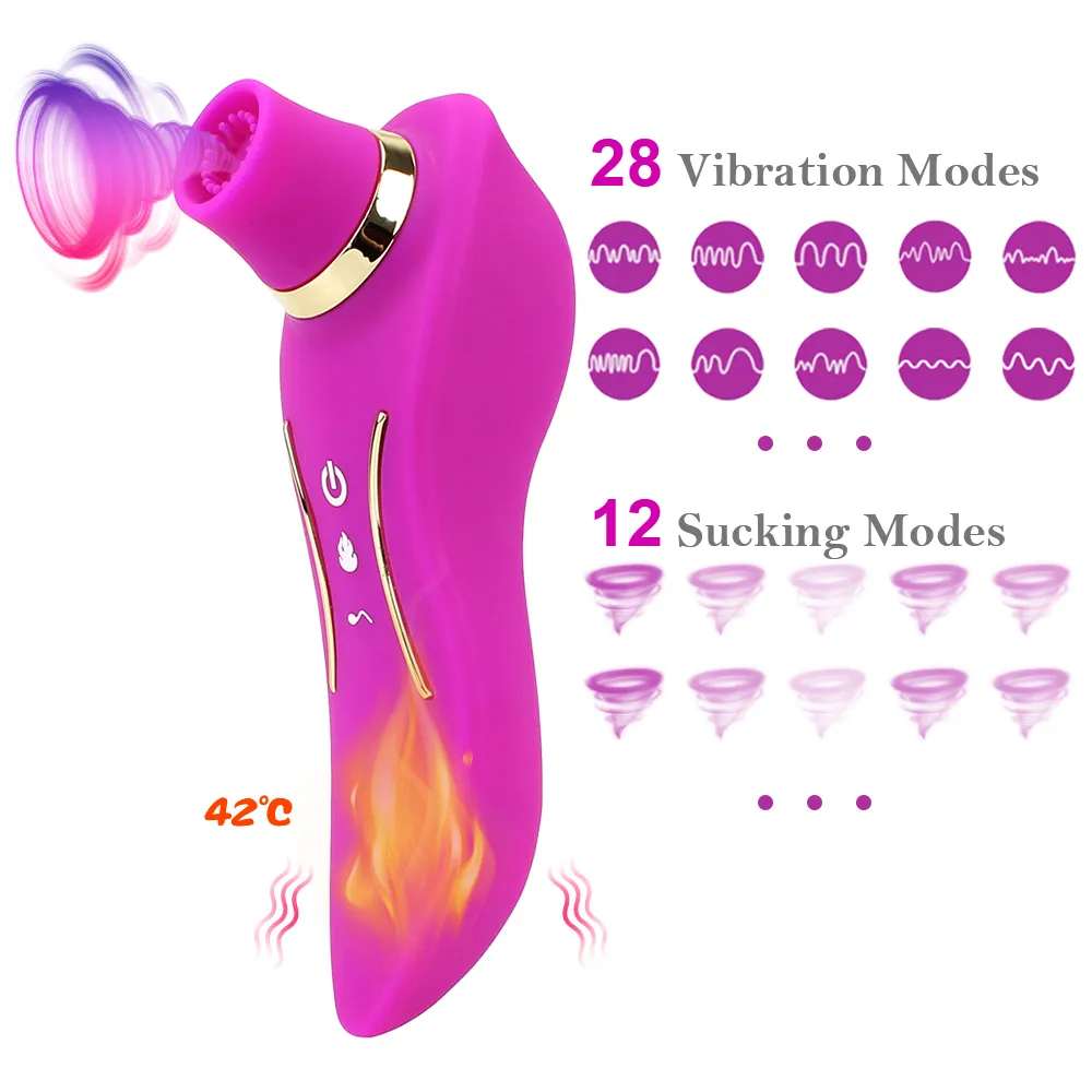 Vatine 2 w 1 grzewcze ssanie łechtaczki sutek wibrator wibrator pochwy wibracja wibracja wibrującego dildo podwójna głowa seksowne zabawki dla kobiety