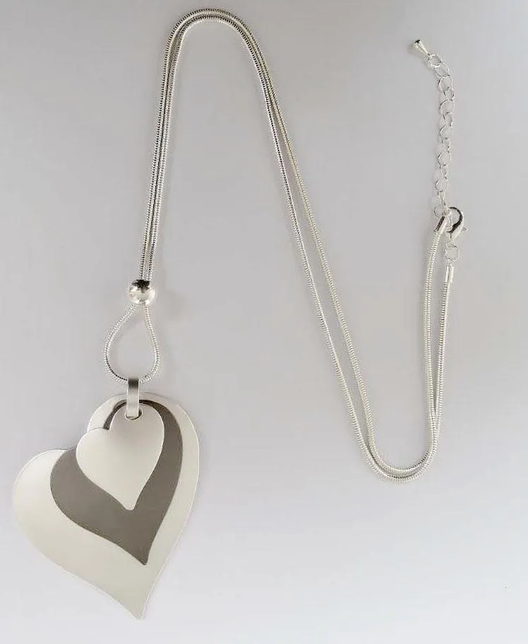 Ожерелья с подвесками, преувеличенное панк-колье «Большая любовь», стимпанк, в форме сердца, длинная цепочка на шею, колье, ювелирные изделия для пары, Gift2330