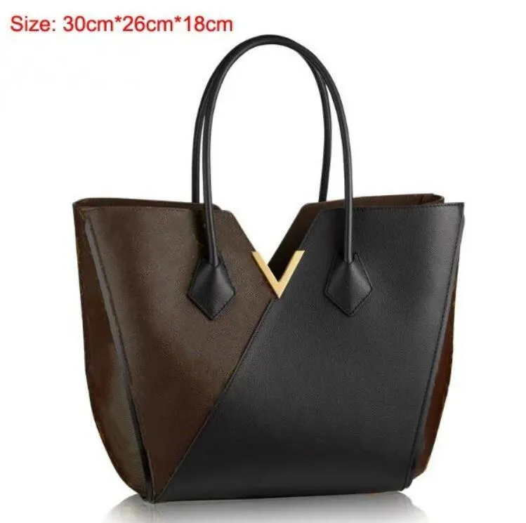 Brand shopping bag Fashion Splicing design Women Leather Wallet Paris designer handbags