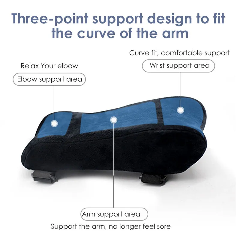 Armrest Pad Elbow Pillow Comfortable Support Memory Foam Inner Core Sofa Cushion For Home Office Game Chair 220609