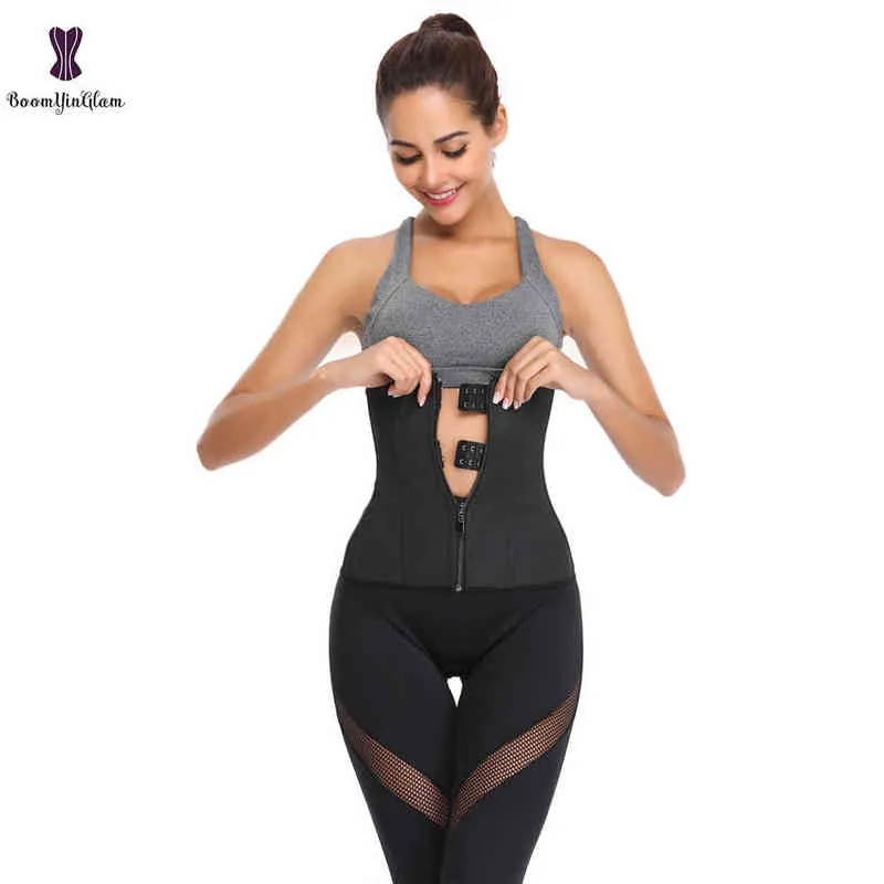 Femmes taille formateur Latex ceinture ventre contrôle fermeture éclair corps Shaper Corset ceinture mince ceinture taille XS-6XL 608 # L220802