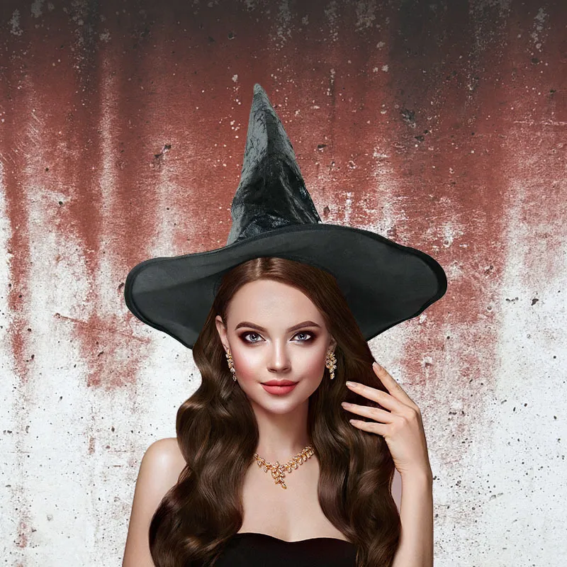 Halloween Witch Hat Wizard Cosplay Costume Accessories Leather Cap för Halloween Carnival Masquerade Party Decor Supplies 220815