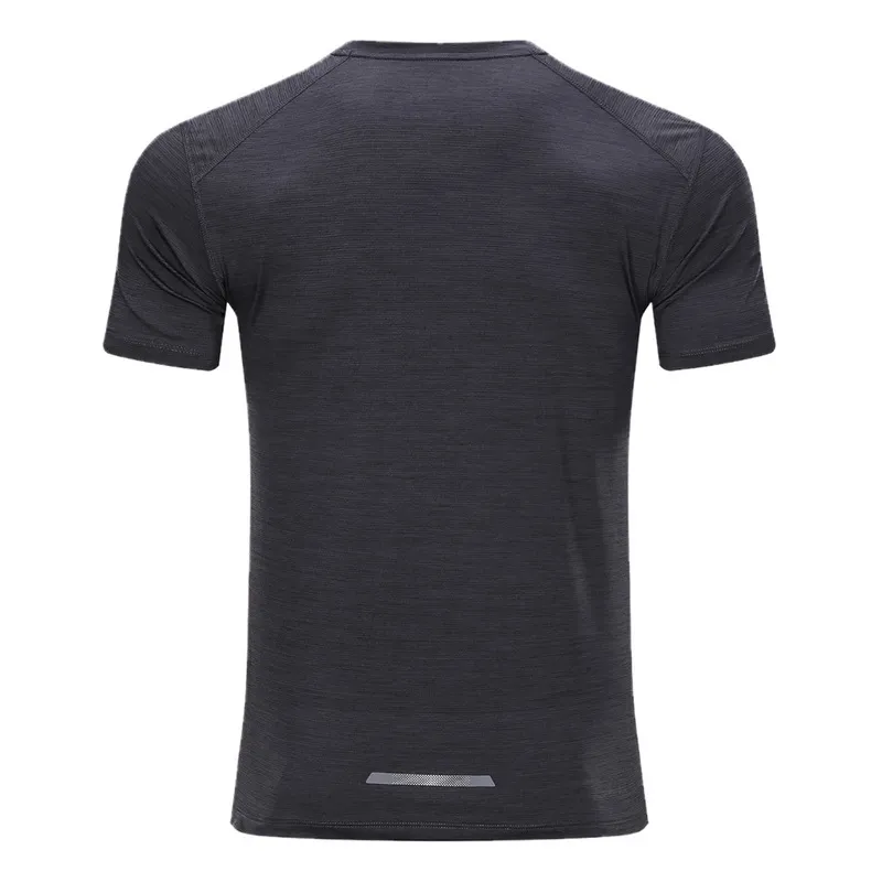 Högkvalitativ t-shirt för män kort ärm som kör t-shirts fiess snabb torkningsträning kläder träning gym sporttröjor topps 220429