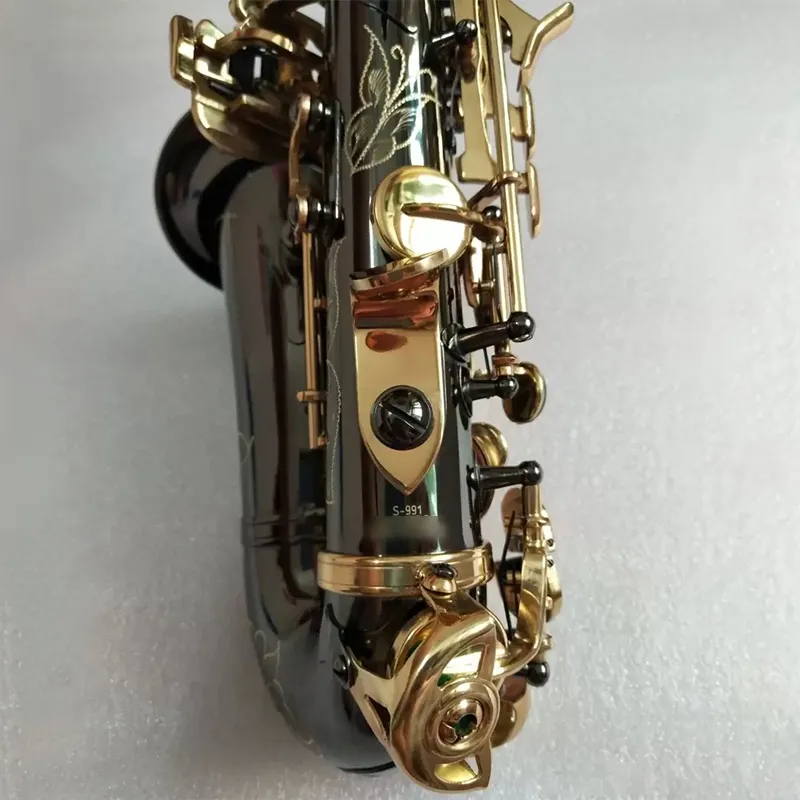 Haut de gamme noir nickel or 992 structure originale B-key flexion professionnelle saxophone aigu ton de qualité professionnelle SAX