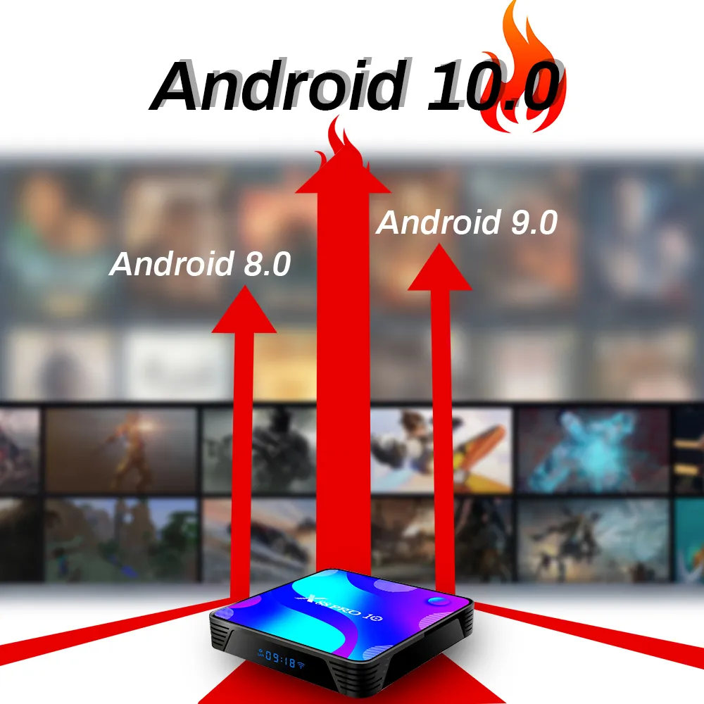 Android 11TV Box X88 PRO 10 PK3318 2,4G5.8G Wifi 3D RK3318 4K vitesse rapide décodeur TV BOX G20S commande vocale