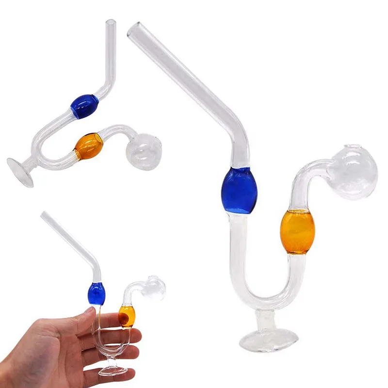 Creatieve U vorm Hoge borosilicaat Glazen buis Rookgereedschap Warmtewarmtesistent water Pipas Modebuis Draagbare filterolie Pijpen