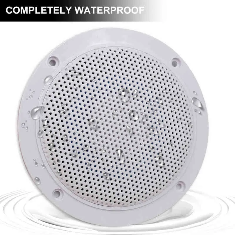 Herdio Waterproof Wbudowany wzmacniacz klasy cyfrowej Bluetooth kompatybilny głośnik sufitowy W cala Active Loadspeaker dla INNOOR J220523
