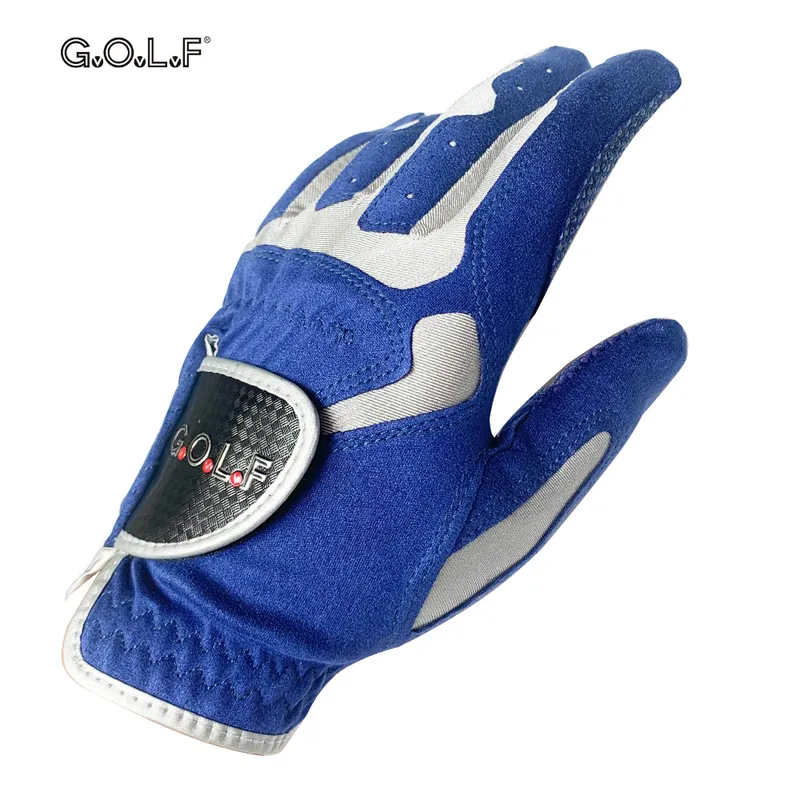 GVOVLVF Mens Golf Glove One Pc Pair Options Improved Grip System Cool Comfortable Blue White color left right hand 2208121577267