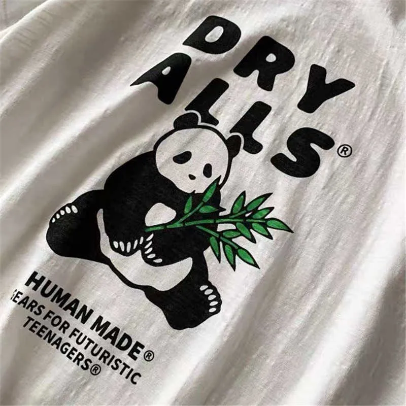 Herr t-shirts god kvalitet människa gjord panda mode t-shirt män 1 1 människa gjorde kvinnor bomullsskjortor grafik t skjortor män kläder