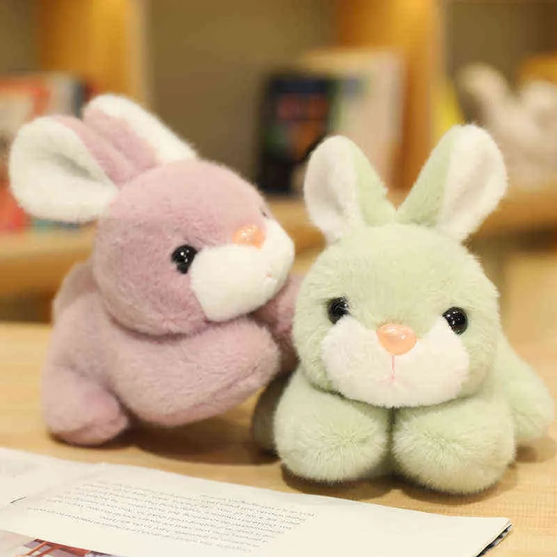 CM mini tavşan peluche oyuncak sevimli tavşan bebekleri ev odası dekorasyon süsleri için yumuşak hayvanlar doğum günü hediyesi j220704