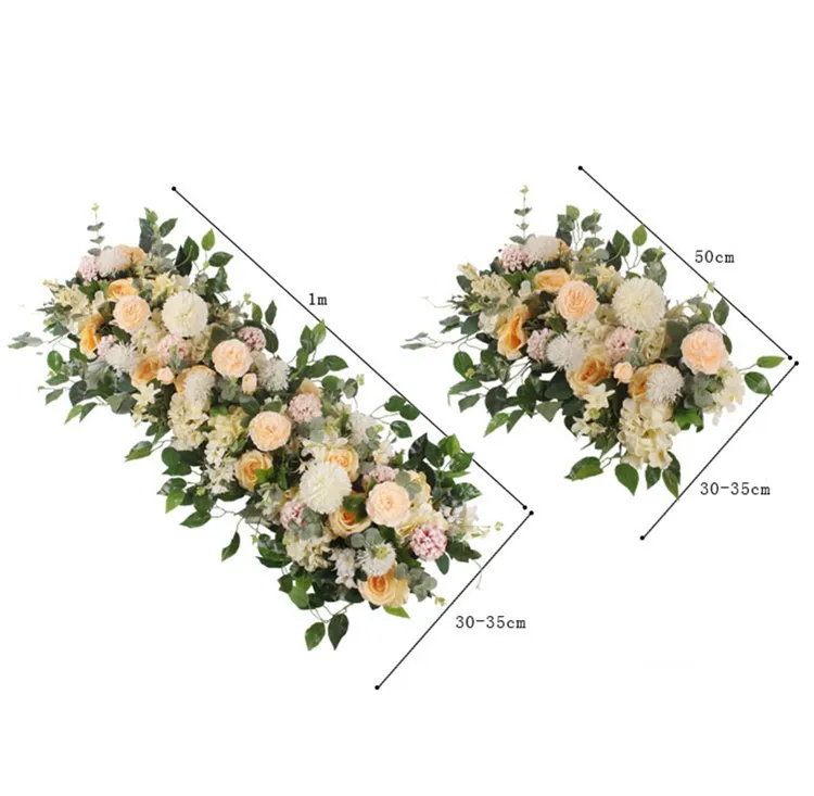 50cm diy flor artificial fileira acanthosfera eucalyptus casamento casa fundo decorativo flores rosa peônia hydrangea planta mistura arco mesa decoração zc1013