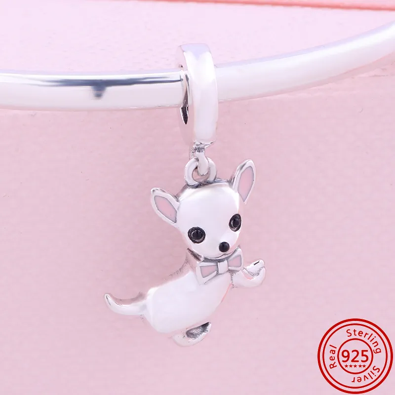 925 Sterling Silber Baumeln Charm Tier Anhänger Niedliche Katze Hund Delphin Karpfen Fisch Perlen Bead Fit Pandora Charms Armband DIY Schmuck Zubehör