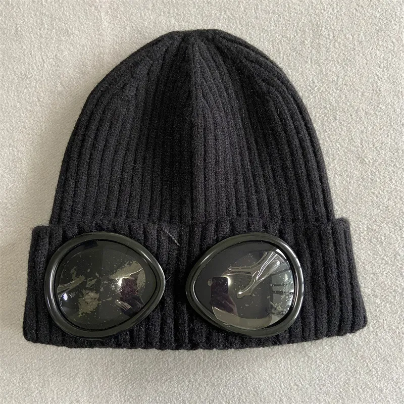 모자 2 개의 고글 비니 캡 남자 여자 양모 니트 안경 모자 야외 스포츠 모자 커플 beanies289i