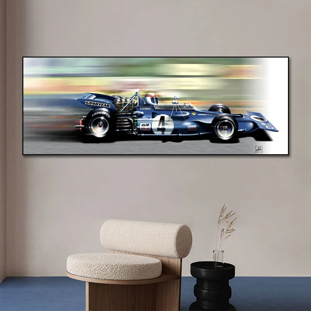 Pósteres impresos sobre lienzo de 24 horas de Le Mans F1, pintura artística de pared escandinava, imagen para decoración del hogar y sala de estar sin marco