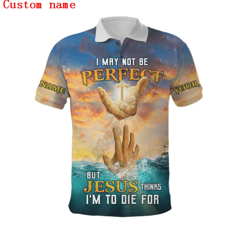 Letnie koszule Kobiety dla mężczyzn Way Maker Wrażenia robotnik Bóg ręka Jezus Dostosuj nazwisko koszulka polo 3D drukowana krótkie rękaw T 220704