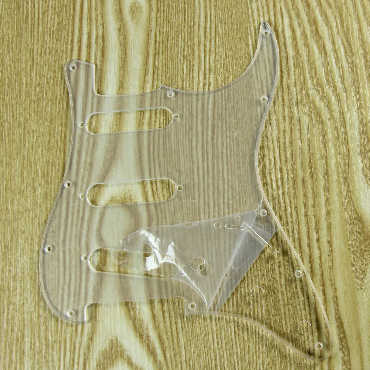 1Ply 11 Holes SSS Guitar Pickguard Transparent Scratch Plate Backplate Screws For Electric Guitar