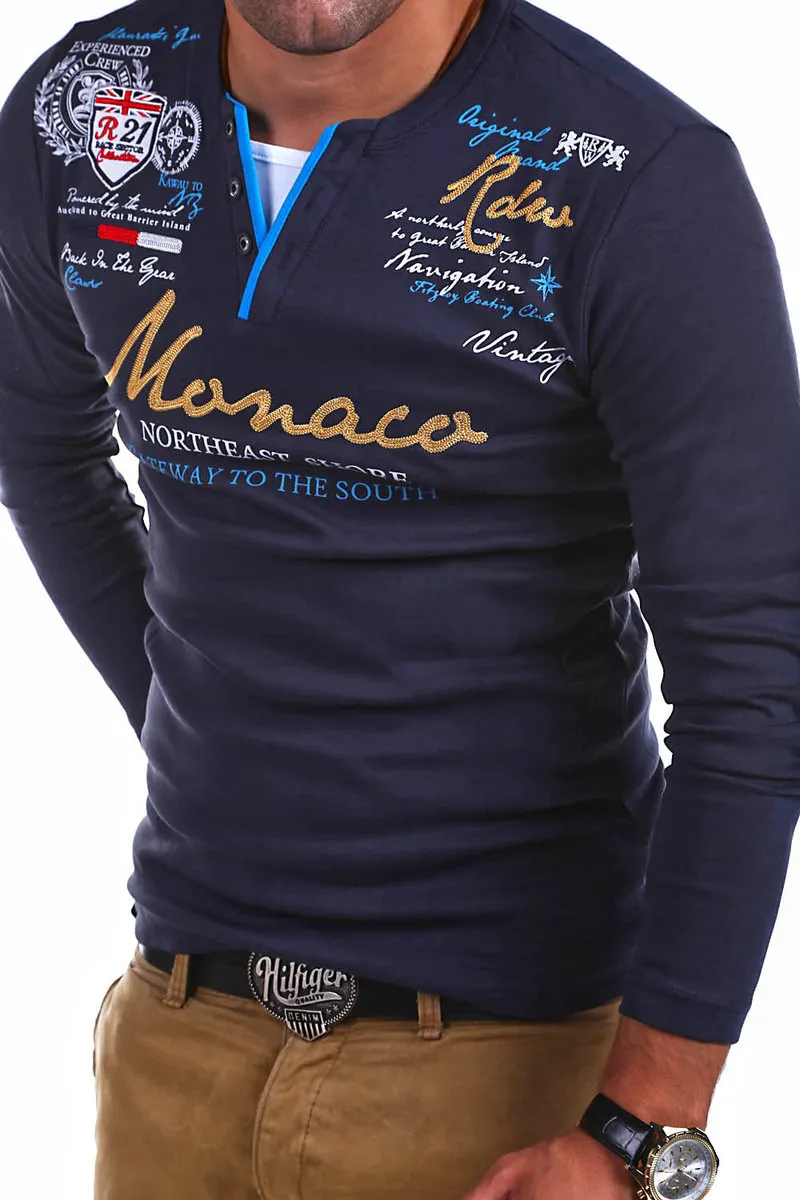 ZOGAA Men's Fashion Personality Coltivazione camicia a maniche lunghe 220408