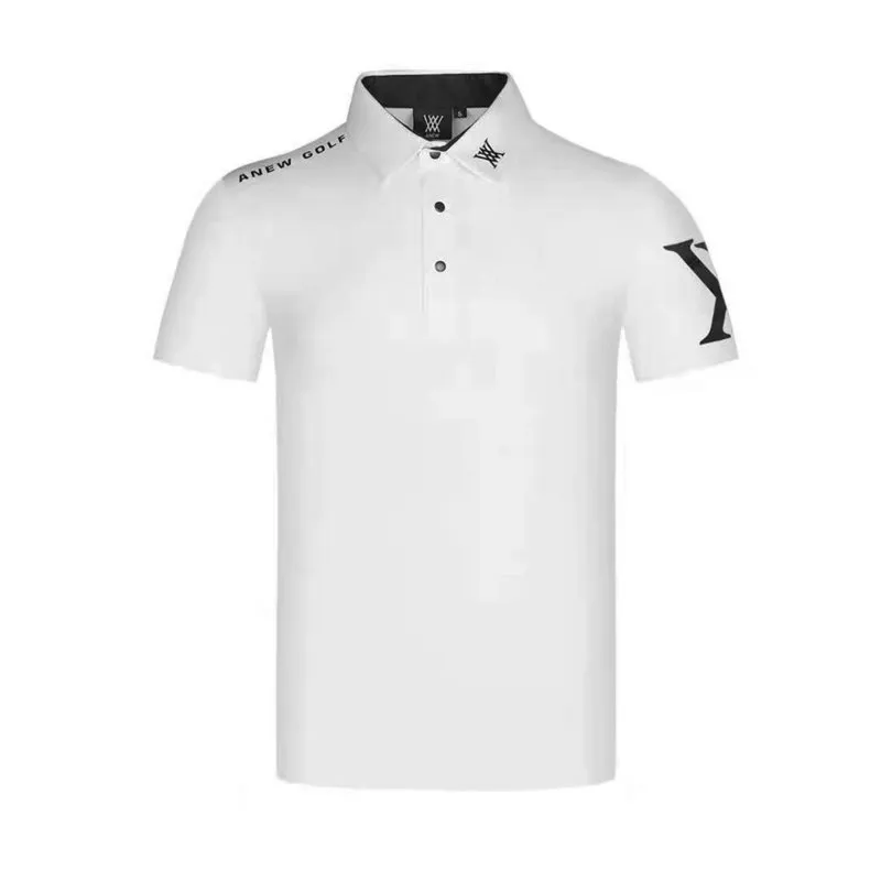 ゴルフアパレルサマーメンズTシャツクイック乾燥通気性カジュアルファッション半袖220712