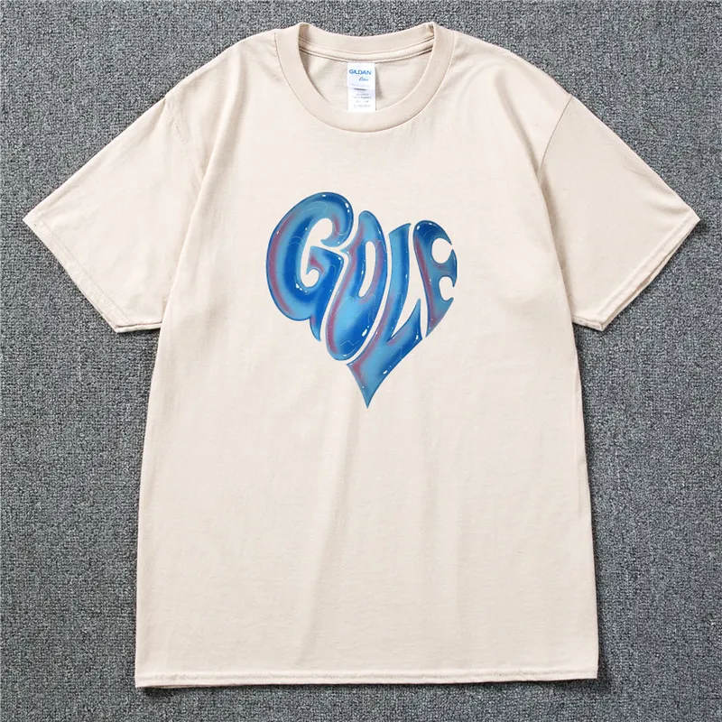 하라주 쿠 블루 하트 골프 왕 랩퍼 힙합 꽃 르 Fleur 타일러 제작자 Tshirt Cotton Men T 셔츠 티 셔츠 유니슬 220610