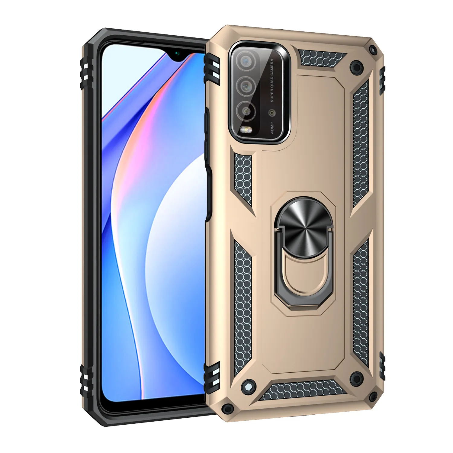 Car Magnetic Metal Finger Ring Holder Armature Shockproof Cases For Poco M3 Redmi 9t 9 Power Redmi Note 9 4g Rear Cover Coke Fundas