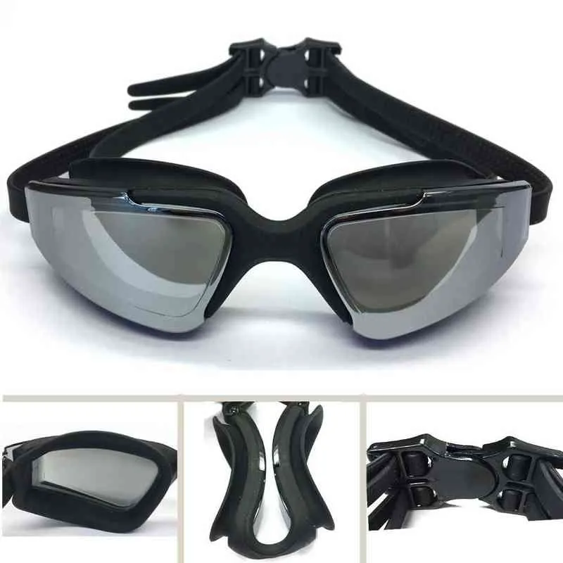 Lunettes de natation lunettes pour adultes hommes femmes jeunesse protection UV lunettes étanches anti-buée piscine lunettes Y220428