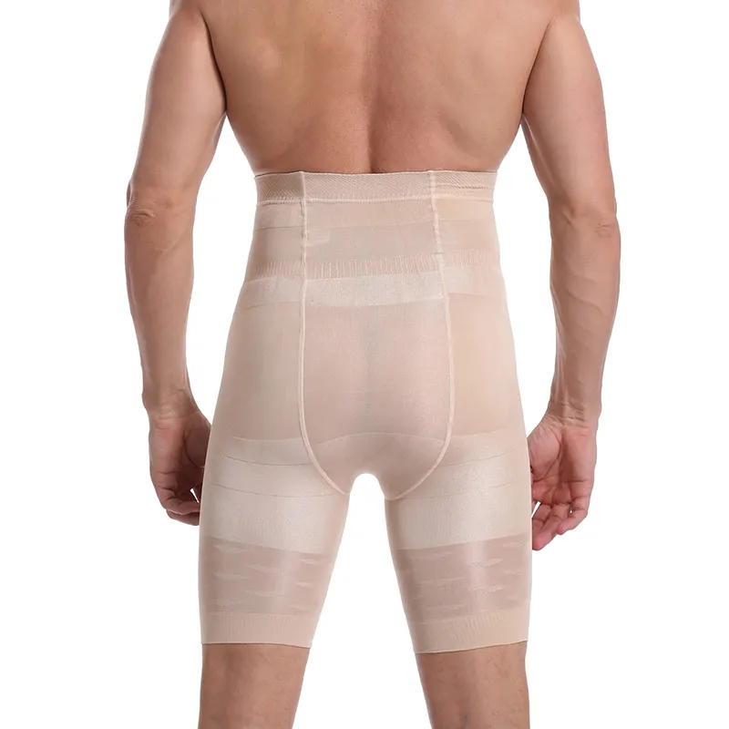 Männer Body Shaper Kompression Shorts Abnehmen Shapewear Hohe Taille Hosen Bauch Control Taille Trainer Modellierung Gürtel Männliche Unterwäsche