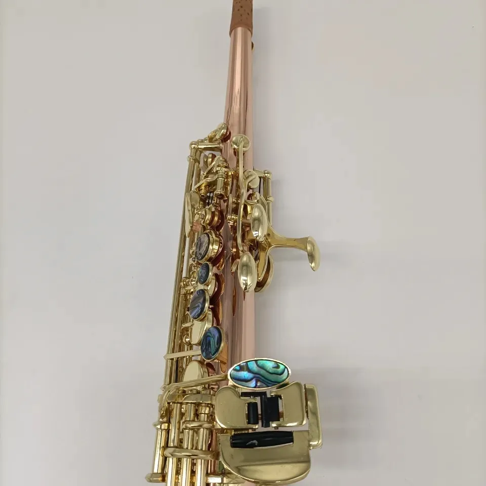Phosphor bronze gold-plated B-flat professional soprano saxophone YSS-875EX original structure abalone key two-color sax soprano