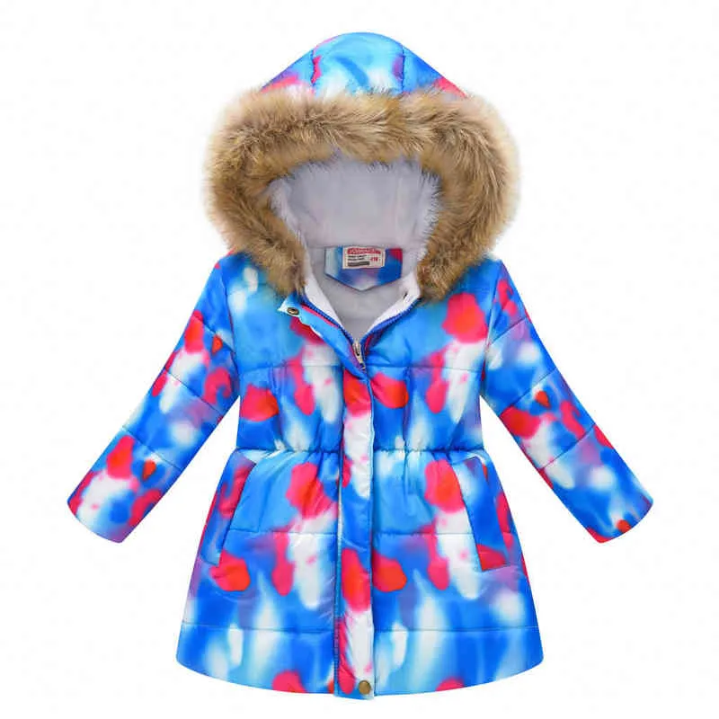 Girls Jacket Winter Fashion Outerwear Thicker Warm Keep Casual Hooded Baby Jacket Birthday Gift Christmas Costume Kids Clothing J220718