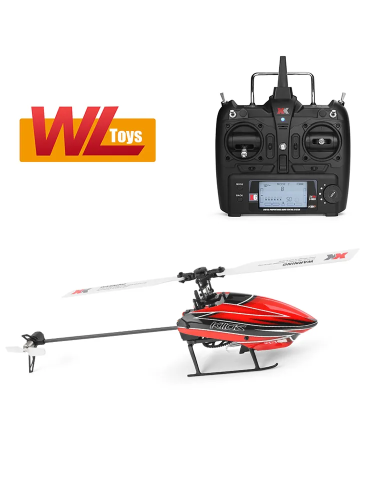 Wltoys XK V950 K110S 2 4G 6CH 3D6G 1912 2830KV ATRUCHLING FLYBARLING RC HELICOPTER RTF REMOTE TOYS GIFE 220713