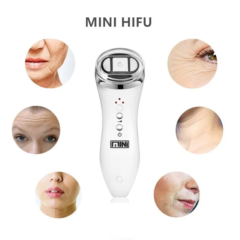 Мини-машина HIFU, ультразвуковые продукты для ухода за кожей, RF Ffrecuencia, лифтинг для лица, против морщин, терапия 2105188266974