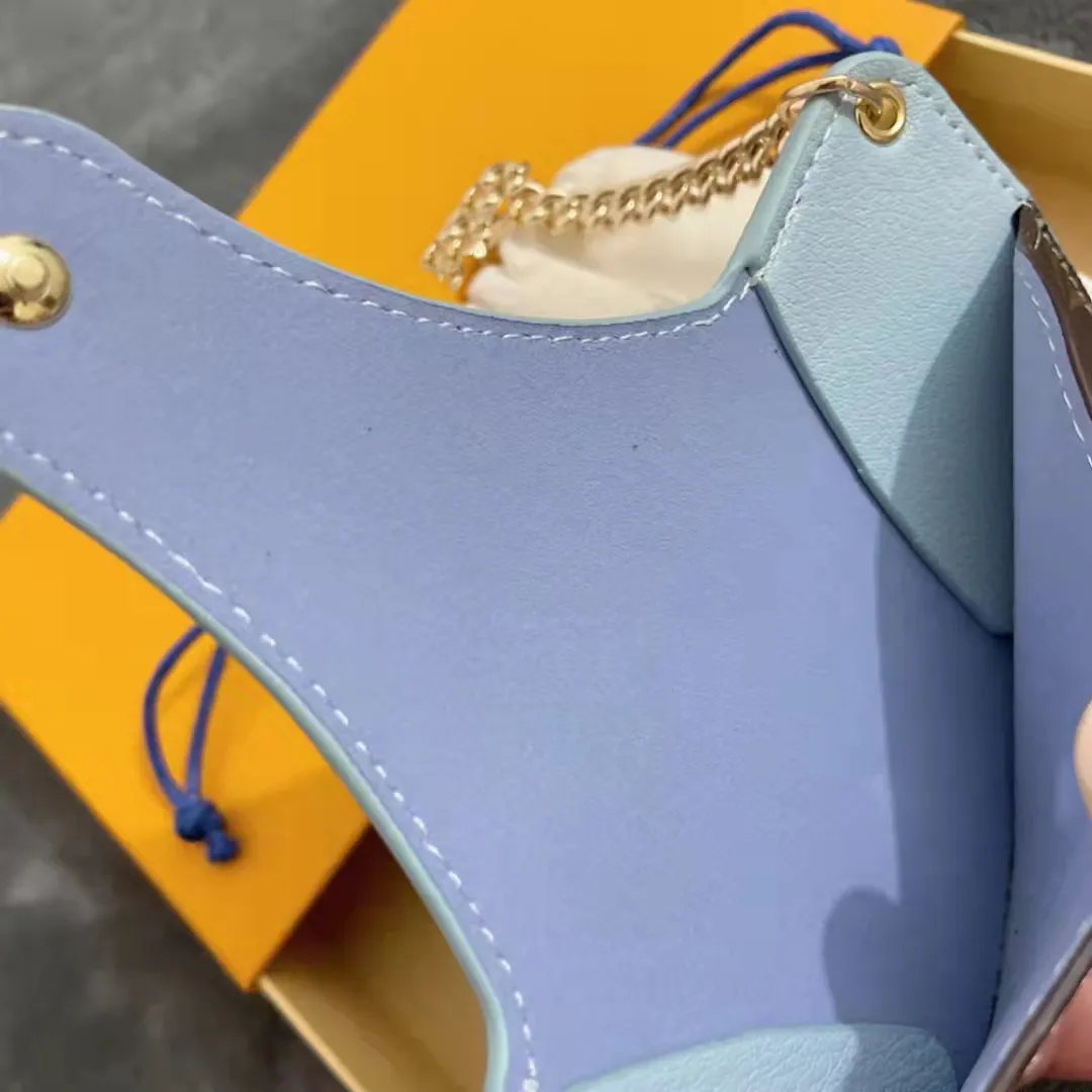 Модная кожаная дизайнерская сумка для очков, кулон, синий, розовый, креативная коробка для очков для женщин, брелок для ключей, очаровательный футляр для очков при близорукости Packag349v