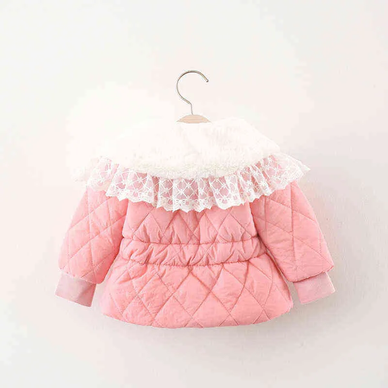 LZH Nyfödd babyjacka 2021 Autumn Winter Down Jacket For Children Clothes Girls Jackets tjockare nedjacka för barnets småbarn J220718