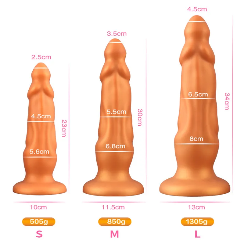 Ny ankomst enorm dildo sexiga leksaker kvinnor onanatorer vaginal anal plug inga vibratorer rumpa stora dildos faloimetor för