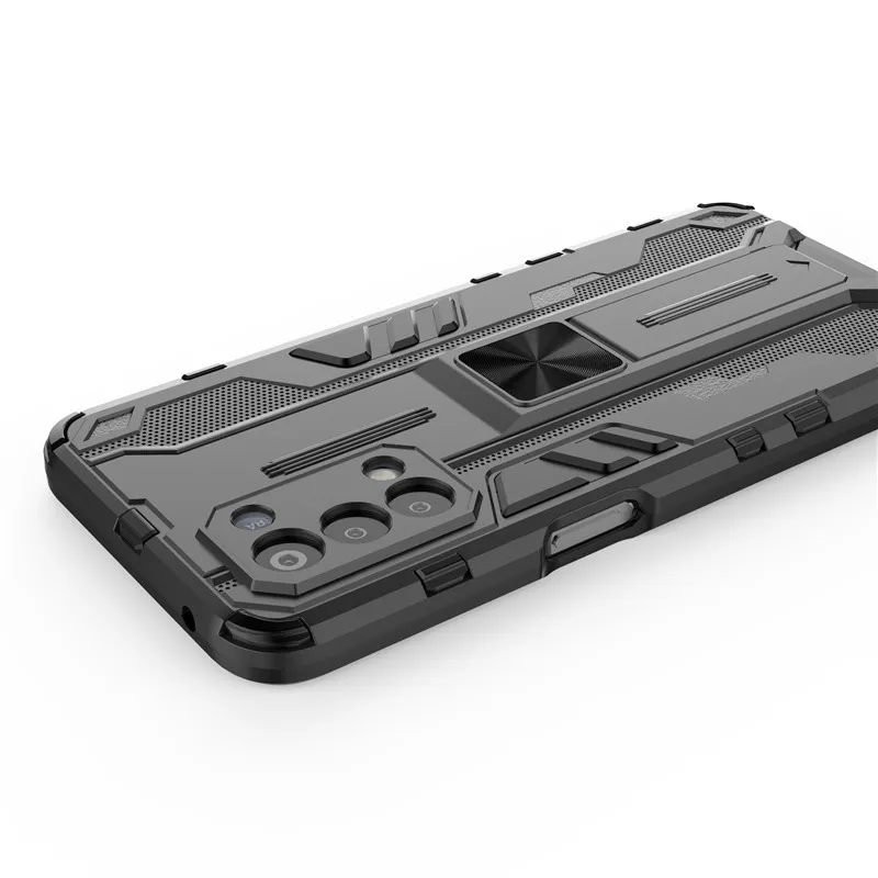 Magnética Kickstand TPU Bumper Armor à prova de choque para OnePlus Nord N200 5G Lente Proteção Disco Hard PC Cobertura Coba Bundas