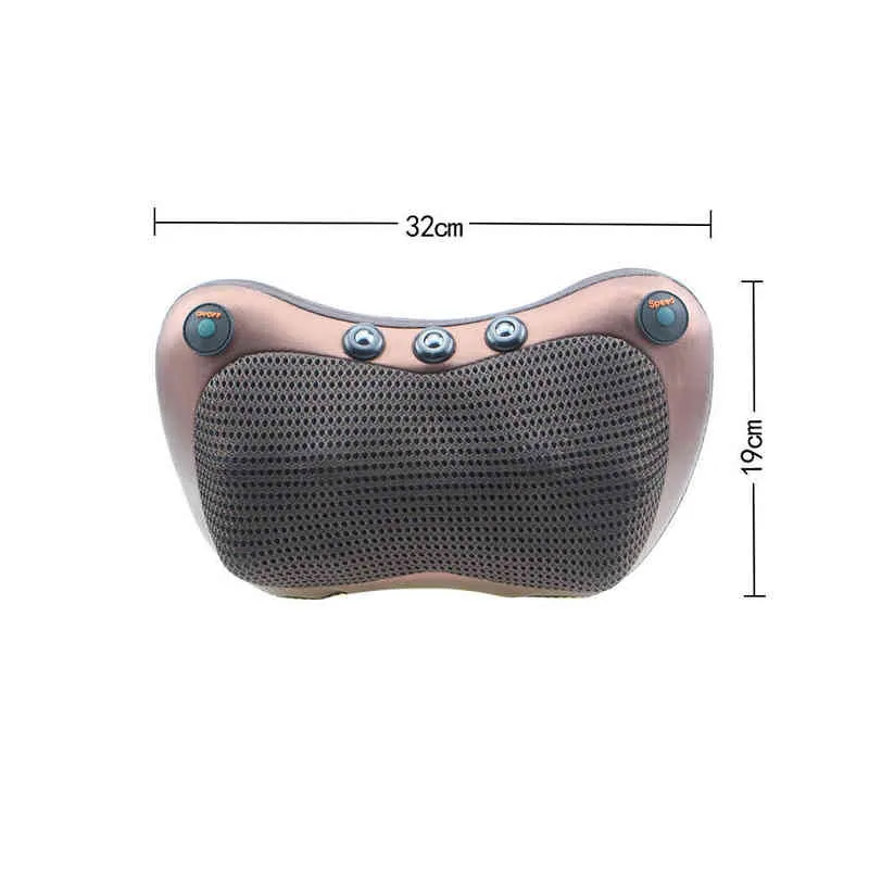 Massage Pillow Electric Neck Massager Multifunktionell axel Infraröd uppvärmningsmagnetisk terapi Massage Relaxation Massageador 220507