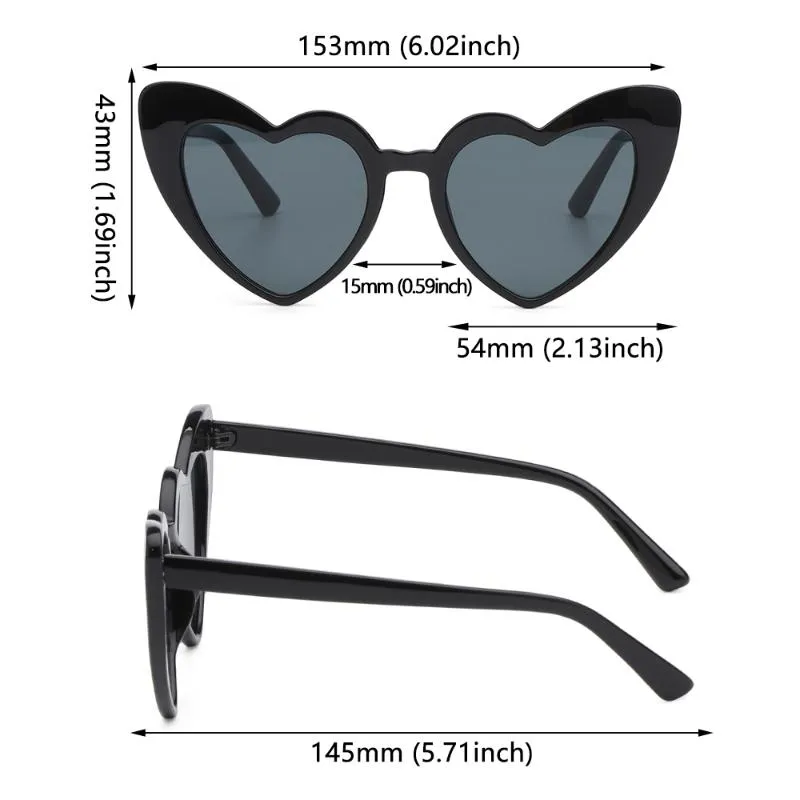 Zonnebril Hartvormig Voor Dames Mode Liefde UV400 Bescherming BrillenZonnebrillen268E