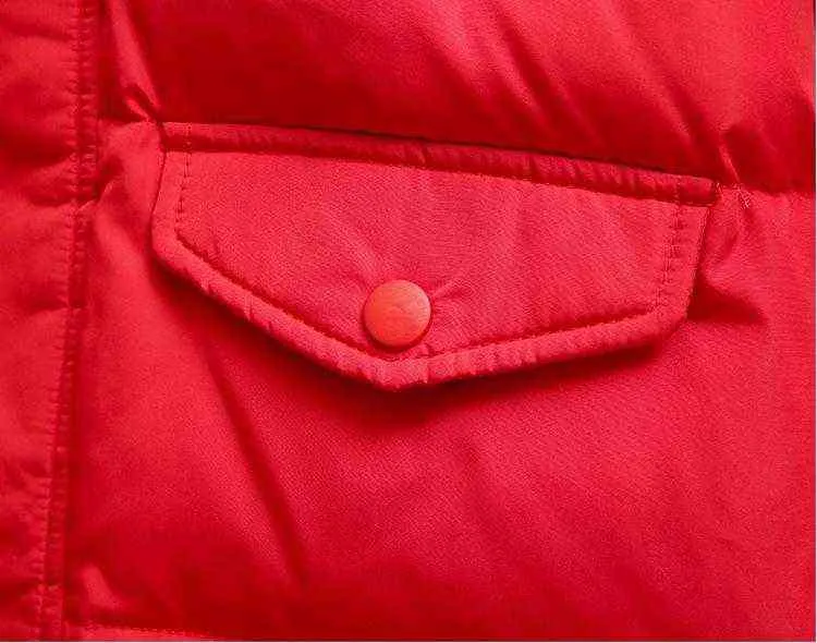新しい子供ジャケットミッドレングスの男の子と女の子が肥厚した赤ちゃんフード付きジャケットソリッドユニセックスパッド入りアウターウェアと温かいトップJ220718