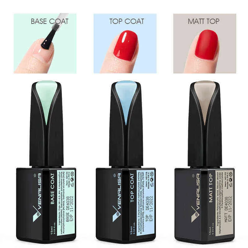 NXY Nail Gel Canni Base Top Primer Reinforte Muito Longo Matte Super Brumante Sem Limpeza Polonês Limpo Alto Lustroso 0328