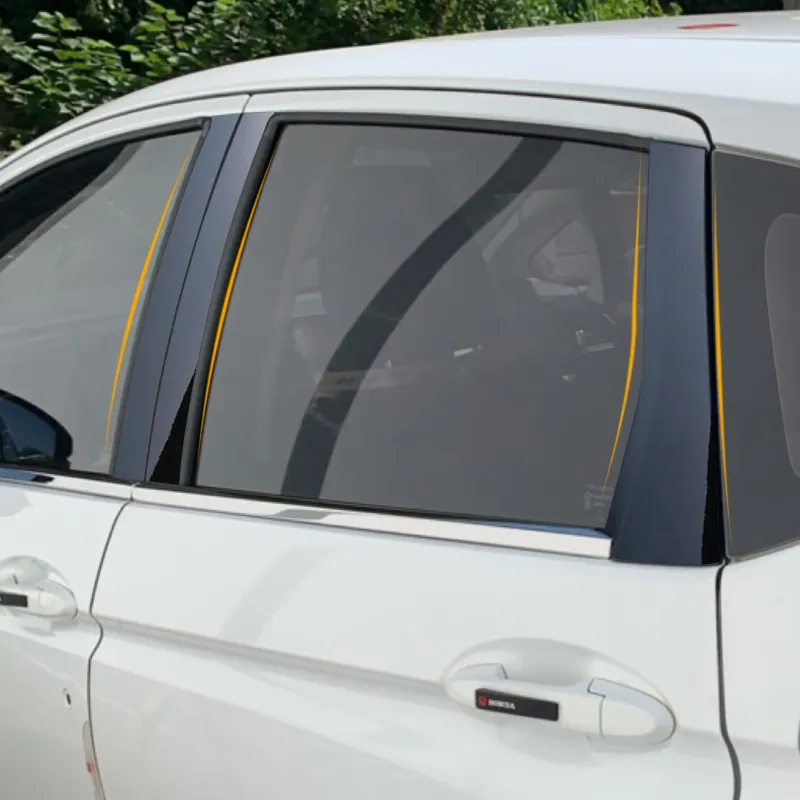 Autocollant de pilier central de fenêtre de voiture, 6 pièces, garniture en PVC, Film anti-rayures pour Honda FIT JAZZ GR3 GK5 2014-présent, accessoires externes