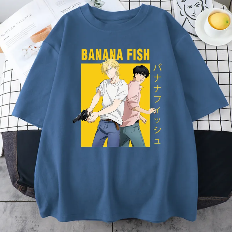 Banana Fish Ash Lynx Anime Printed Woman T Shirt Summer Ee Harajuku Cotton S Hip Hop Loose Women S 220628