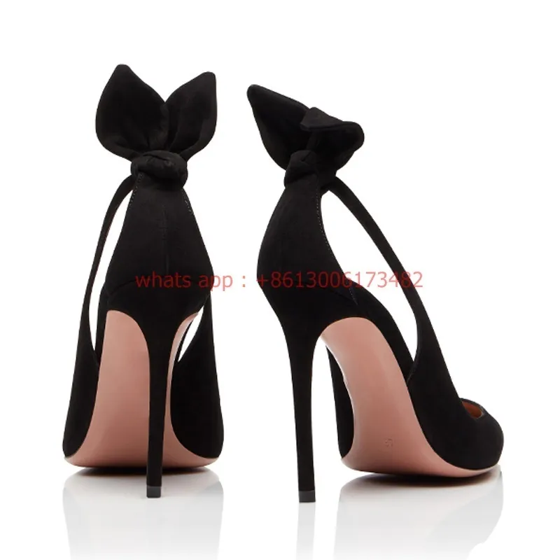 design brand woman Cute bunny ears pointed toe high heels bunny ears slingback high heel woman shoes 220406