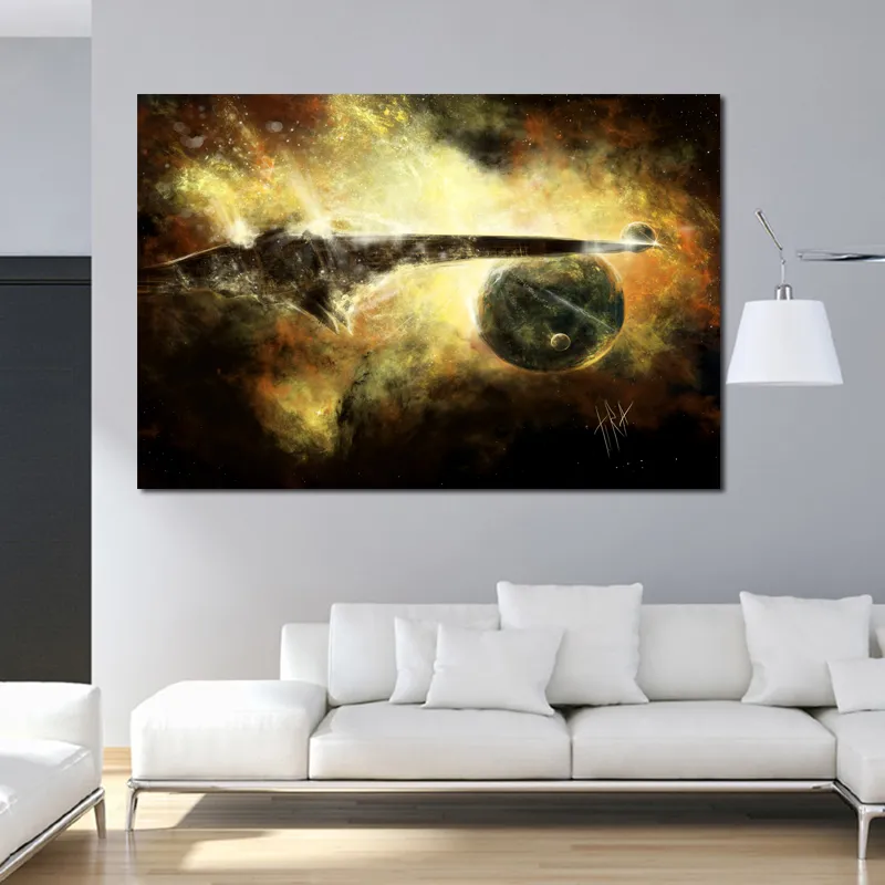 Canvas Painting Spacecraft Posters Abstract Prints Wall Art For Living Room Boy's Room Decoration Spaceship Pictures Home Decor