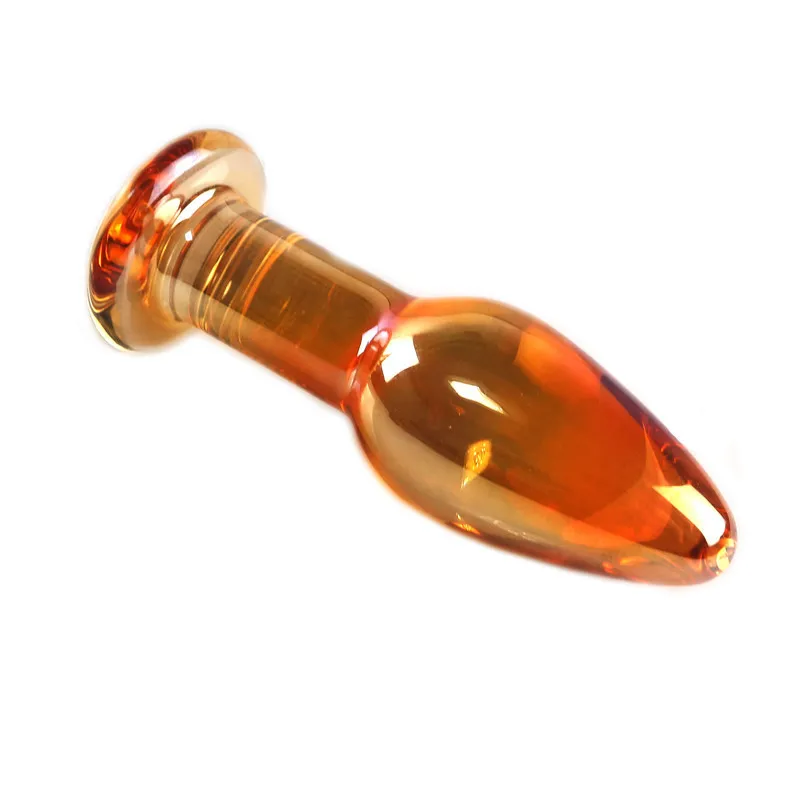 2022 New Gold Glass Anal Plug Dildo 성인 섹시한 장난감 남성 여성 항문 팽창기 자위기 에로틱 한 작은 엉덩이 팽팽함