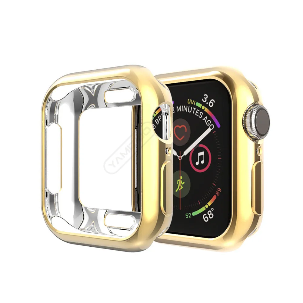 Étui de couleur souple ultra mince pour étuis iwatch Housse en TPU pour iWatch 38 mm 40 mm 42 mm 44 mm 41 mm 45 mm pour iwatch 2 3 4 5 6 7 Protecteur d'écran avec emballage OPP