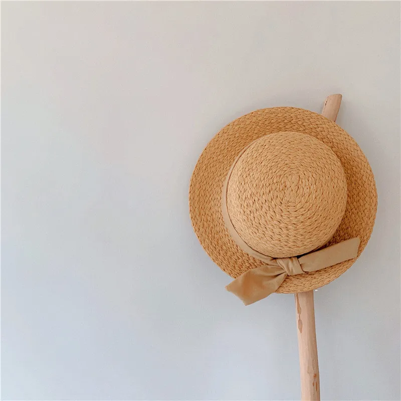Topi Ember Anakanak jerami putri untuk perempuan bayi musim panas aksesoris perlindungan matahari pantai 220611