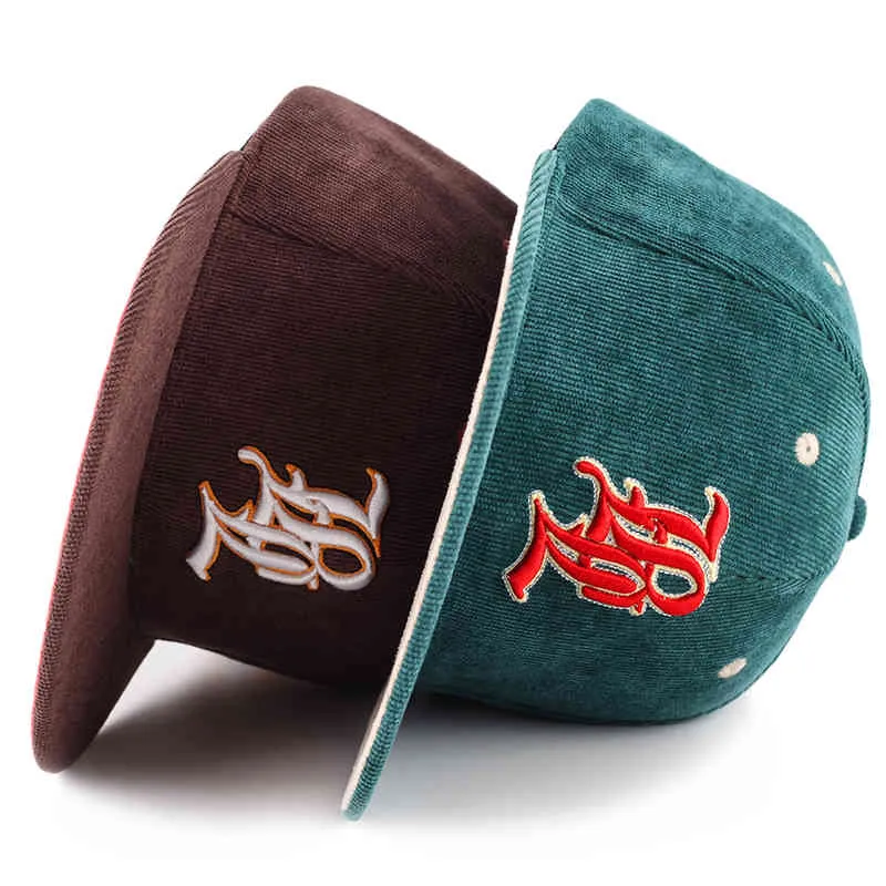 Мужские вельветовые кепки Snapback с вышивкой на заказ, 5 панелей, шляпы05471887