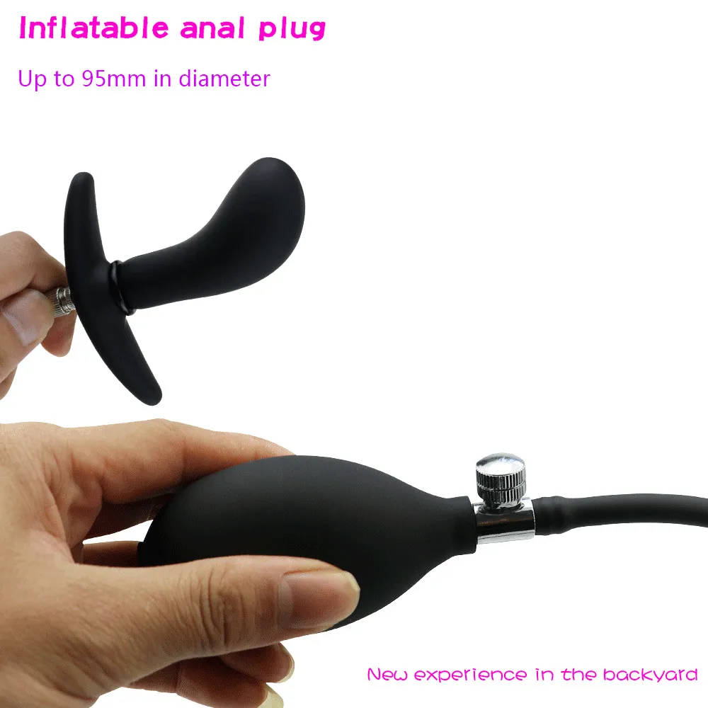 Super Large Inflatable Big Butt Plug Pump Anal Dilator Massager Expandable No Vibrator Balls sexy Toys for Women Man Gay New